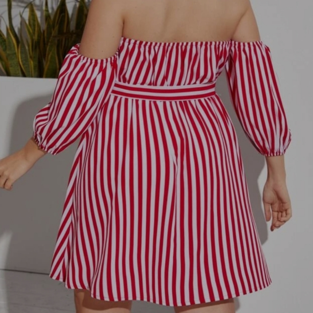Plus size Stripped Dress - Picture 2 of 3